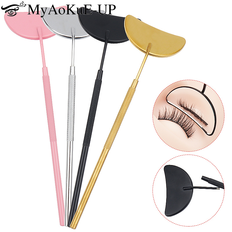 Eyelash Extension Gel Remover - 1 stks wimperverlenging spiegel maanvormige afneembare