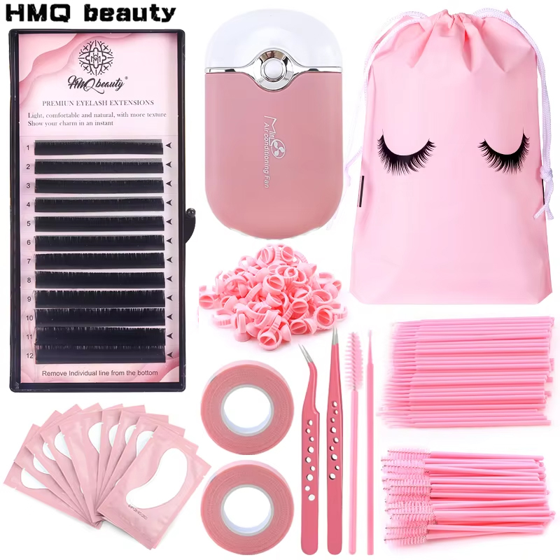 Eyelash Extension Fan - 268PCS Wimper Extensions Kit Borstels Set