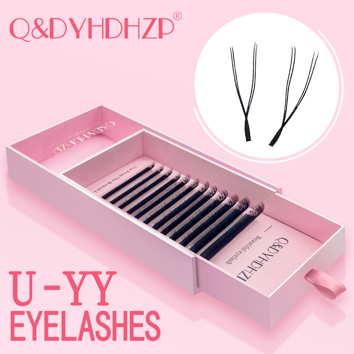 Eyelash Extension Volume Styles - Q&DYHDHZP U-vormige YY Mink Faux Wimpers