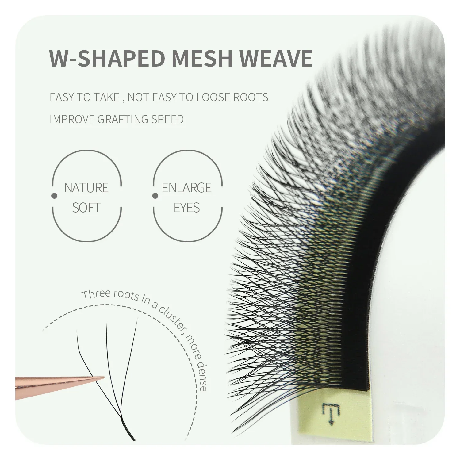 ANNAFRIS Bruin W-vorm Wimperex - Eyelash Extension Yelix recensie en prijs