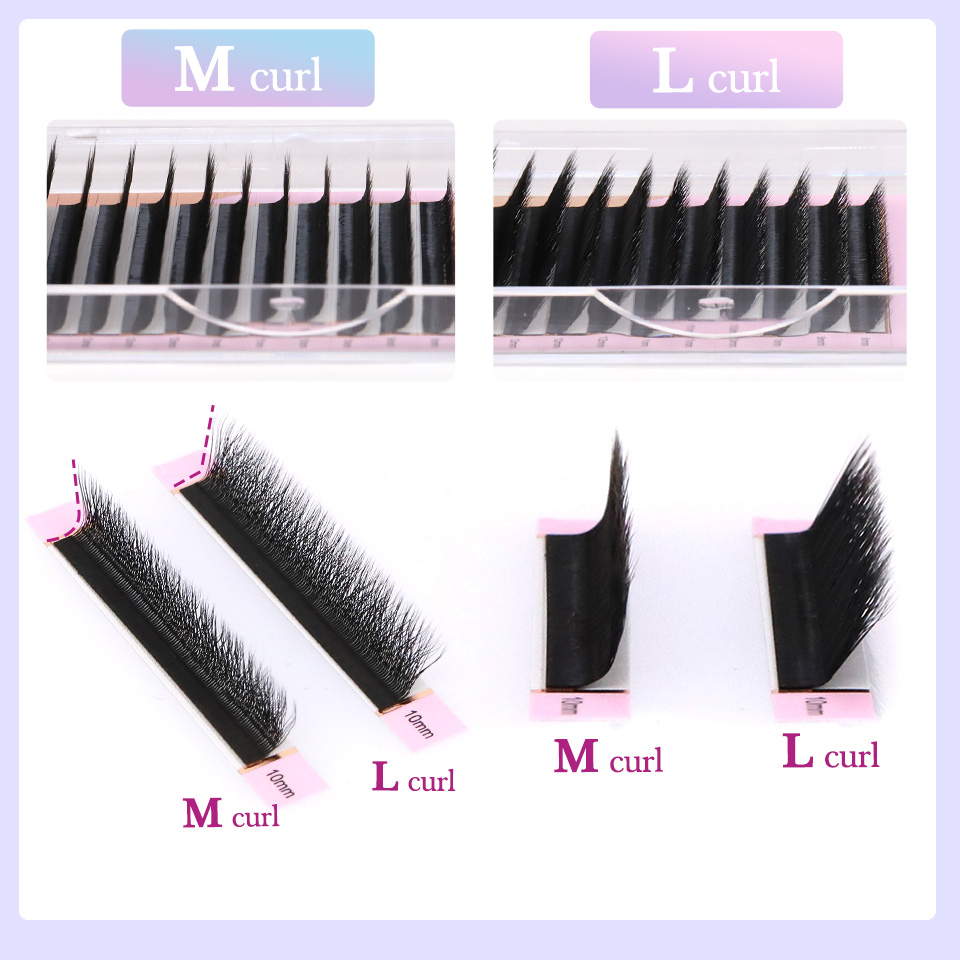 L M (LU) Krul W-vorm Wimperext - Eyelash Extension Yelix recensie en prijs
